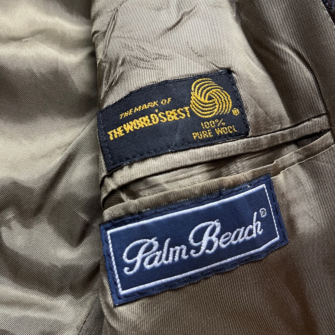 Palm Beach 울 체크 빈티지 자켓 (실측확인) 상품이미지4