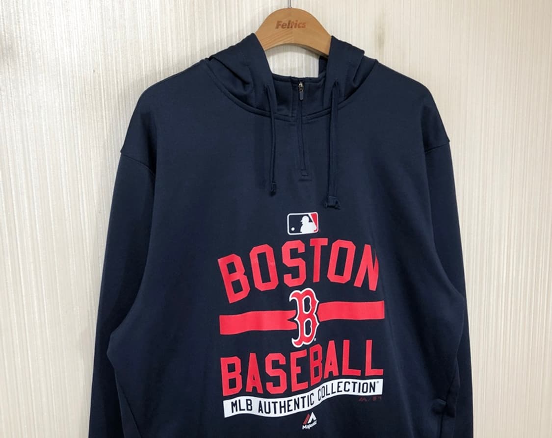 MLB 마제스틱 보스턴레드삭스 어센틱 풀오버후디 M(해외) 상품이미지4