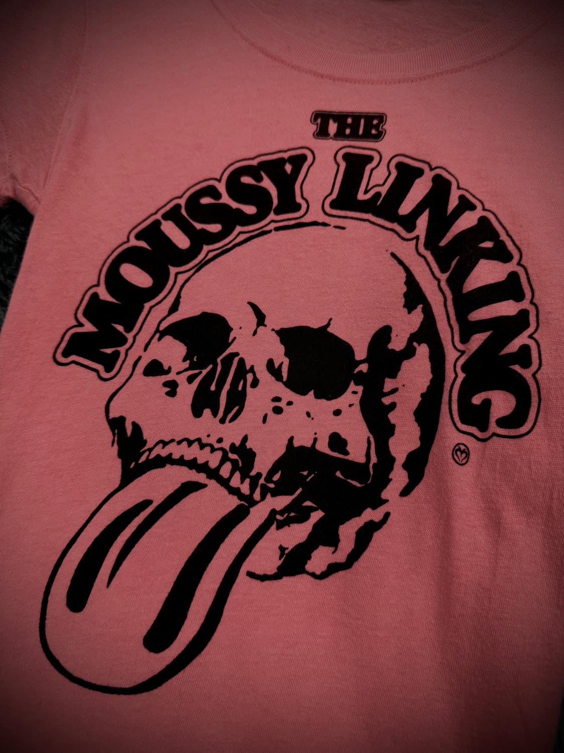 Moussy 롤링스톤즈 오마주 스컬 핑크 반팔 티셔츠 상품이미지5