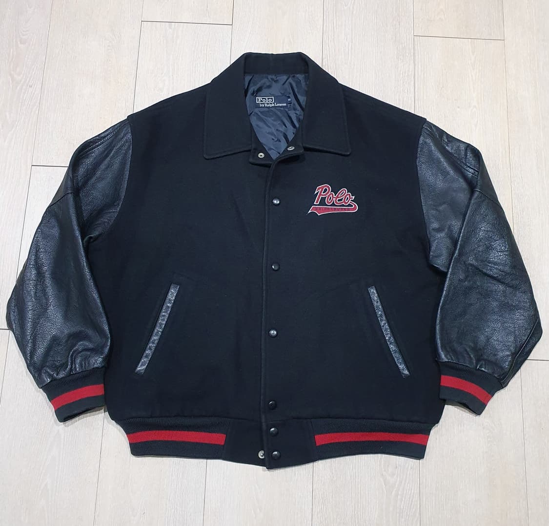 폴로 90s 울 가죽 바시티 자켓 (105-110) 상품이미지1