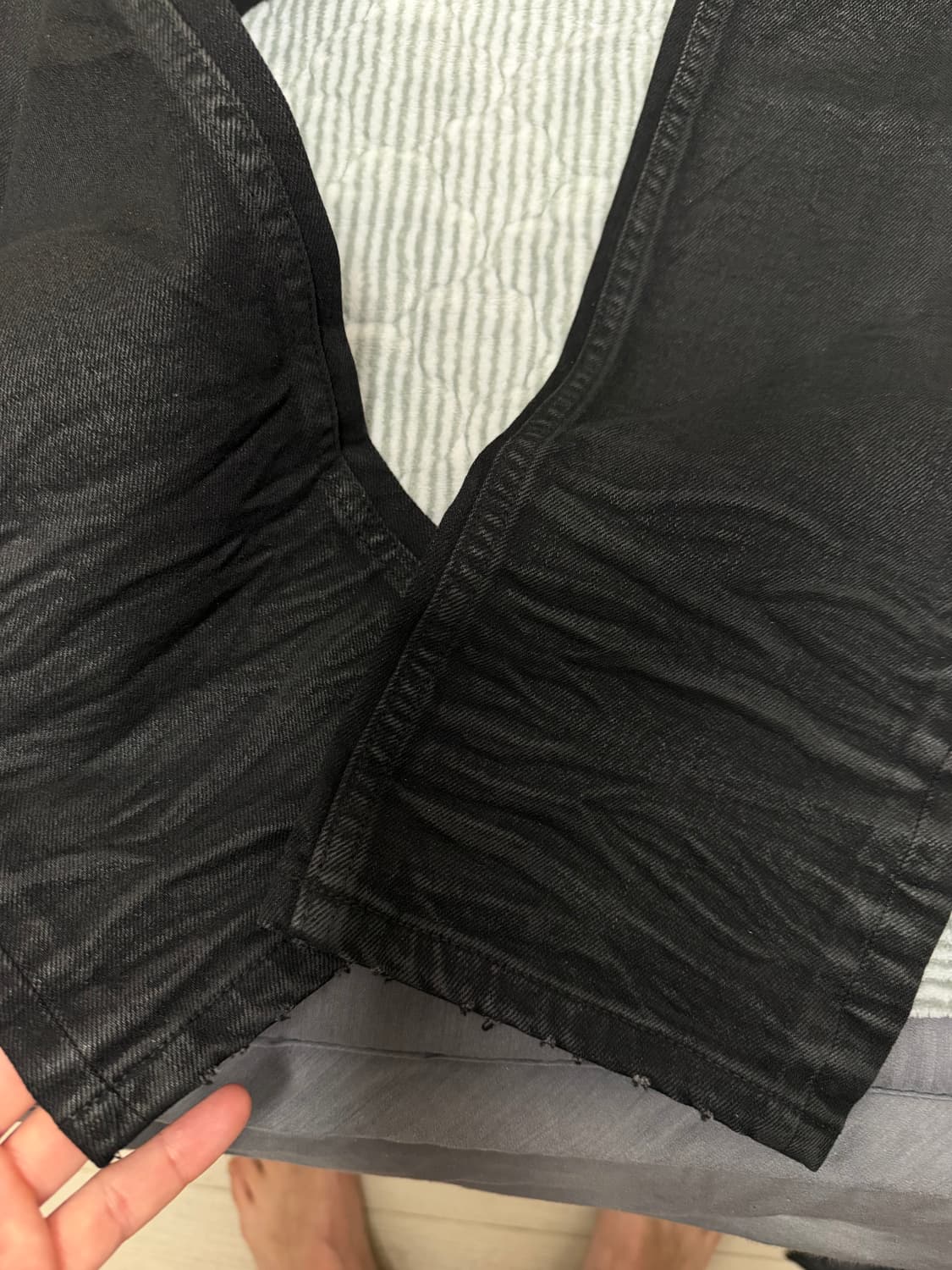 (1) 언더마이카 볼드 체인 슬림 스트레이트 왁스 진 상품이미지6