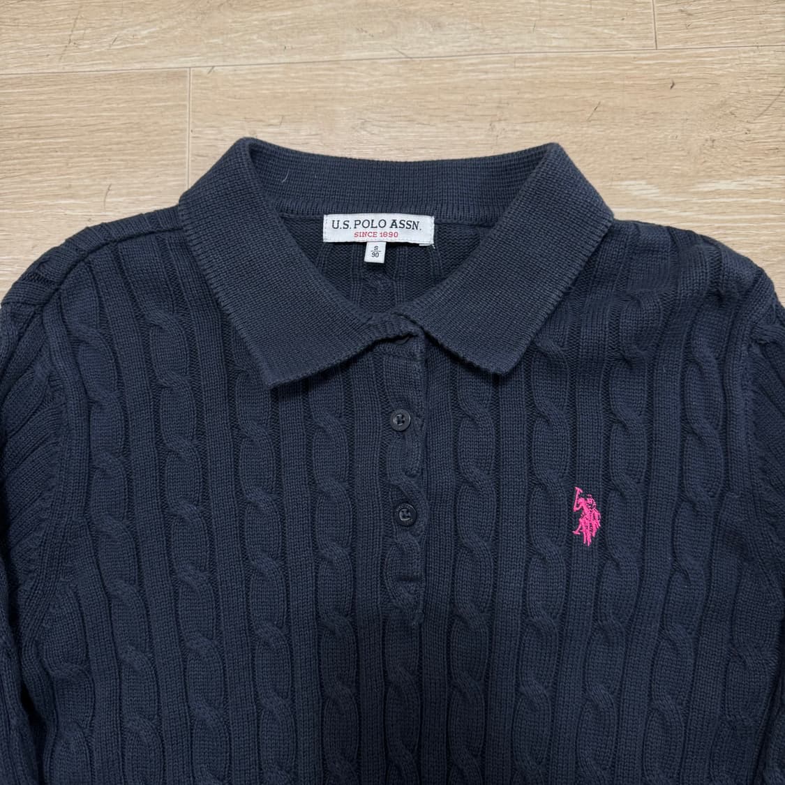 US폴로 카라 케이블니트 상품이미지2