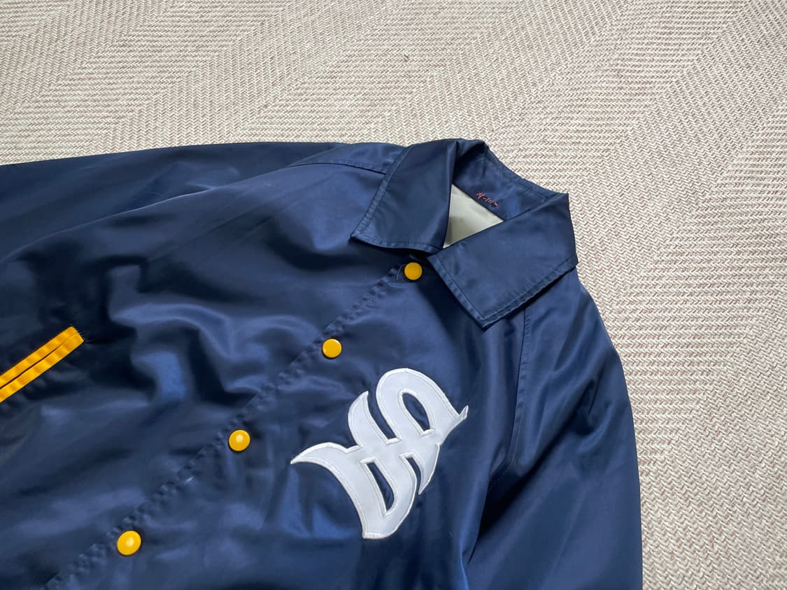 9~00s 데상트 베이스볼 팀 로고 스냅버튼 코치 자켓 상품이미지3