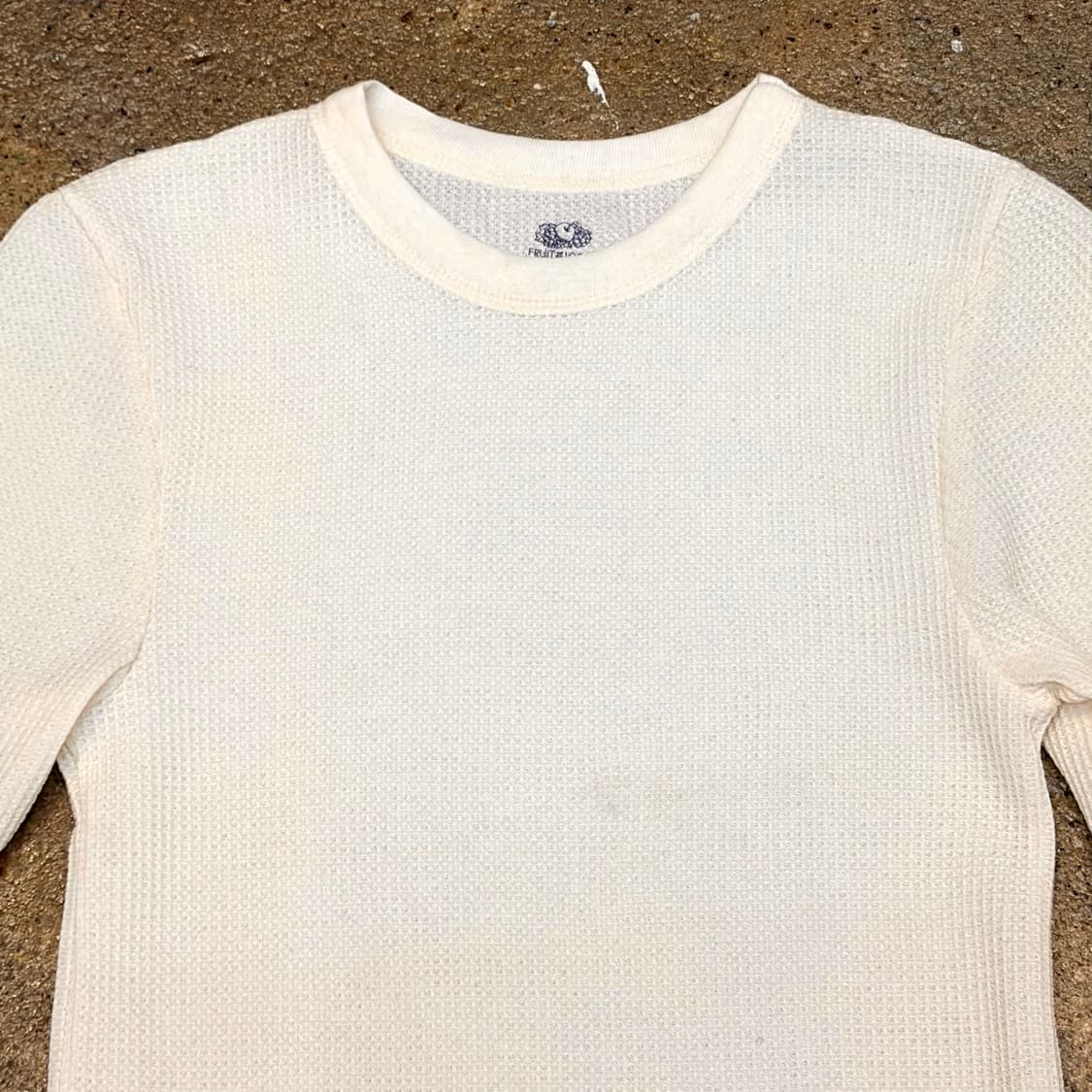 새상품 90s USA 빈티지 프루트오브더룸 와플 긴팔티 상품이미지3