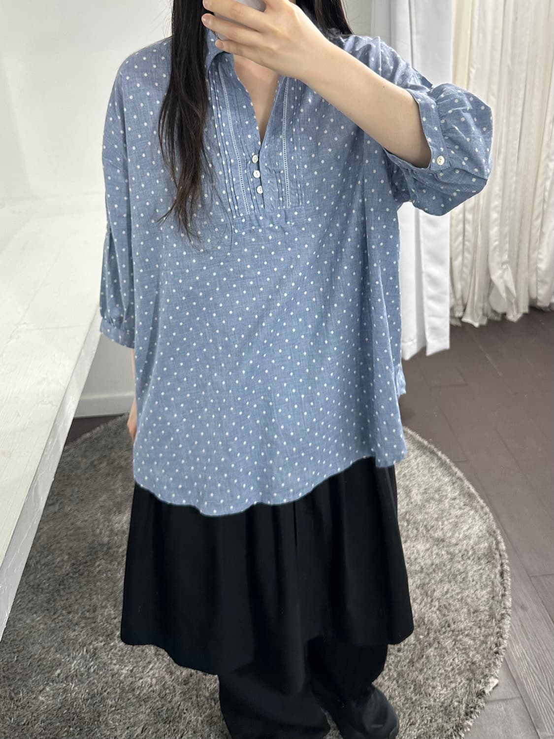 dot mori blouse 상품이미지4
