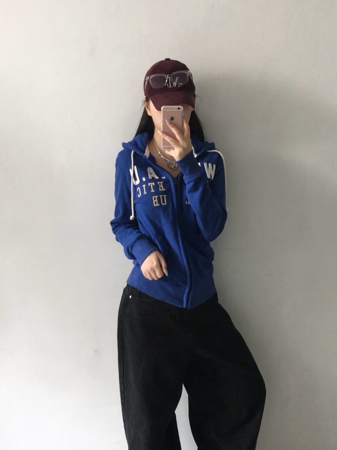 후아유 패치 자수로고 후드집업 상품이미지2