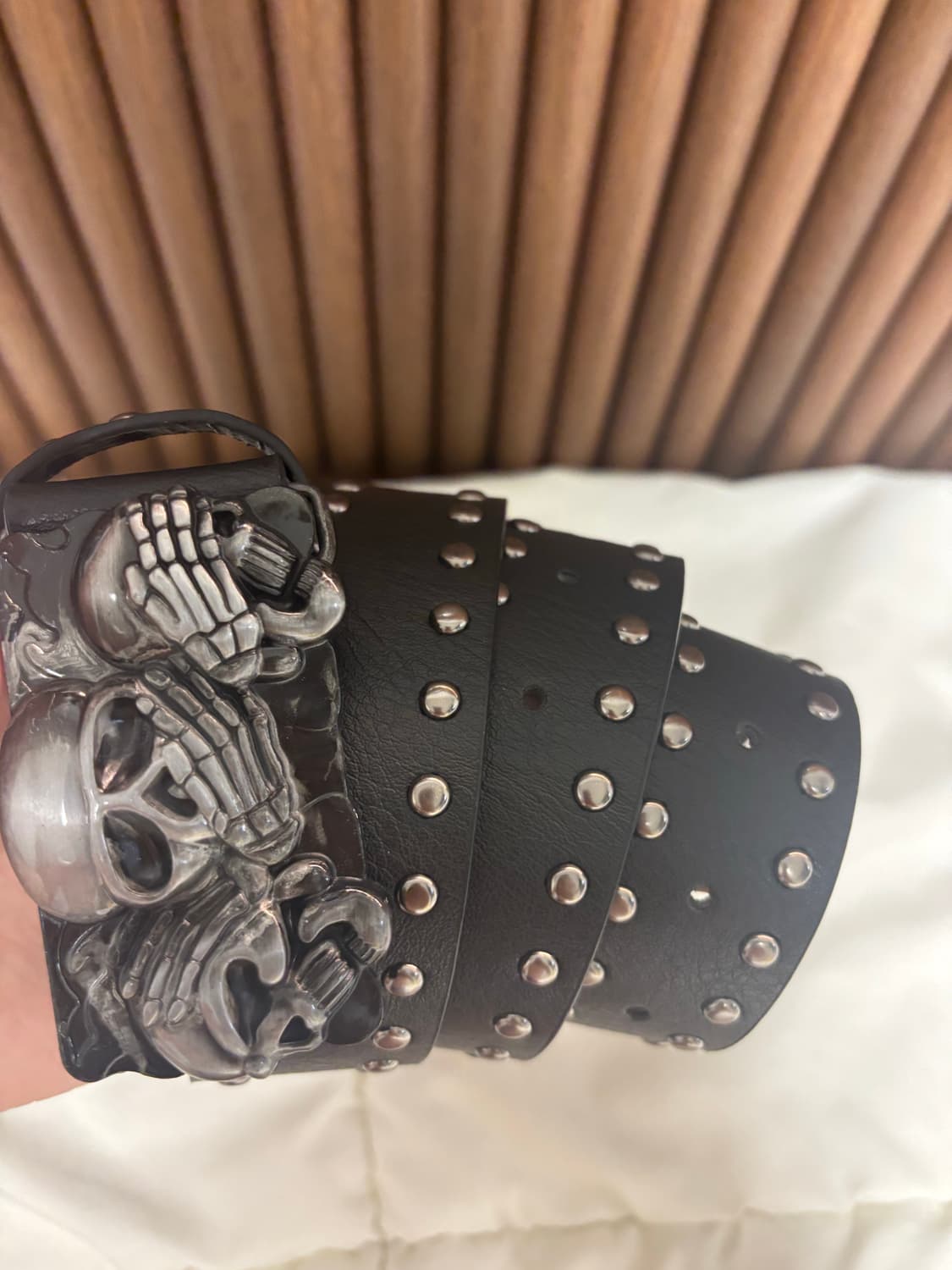 빈티지 스켈레톤 스터드 벨트 상품이미지1