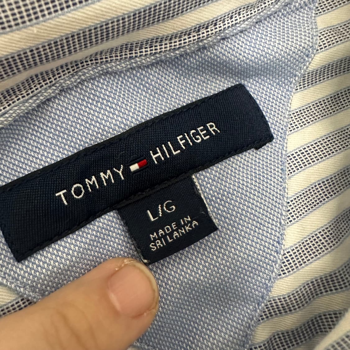 타미힐피거 스트라이프 셔츠 L 상품이미지4