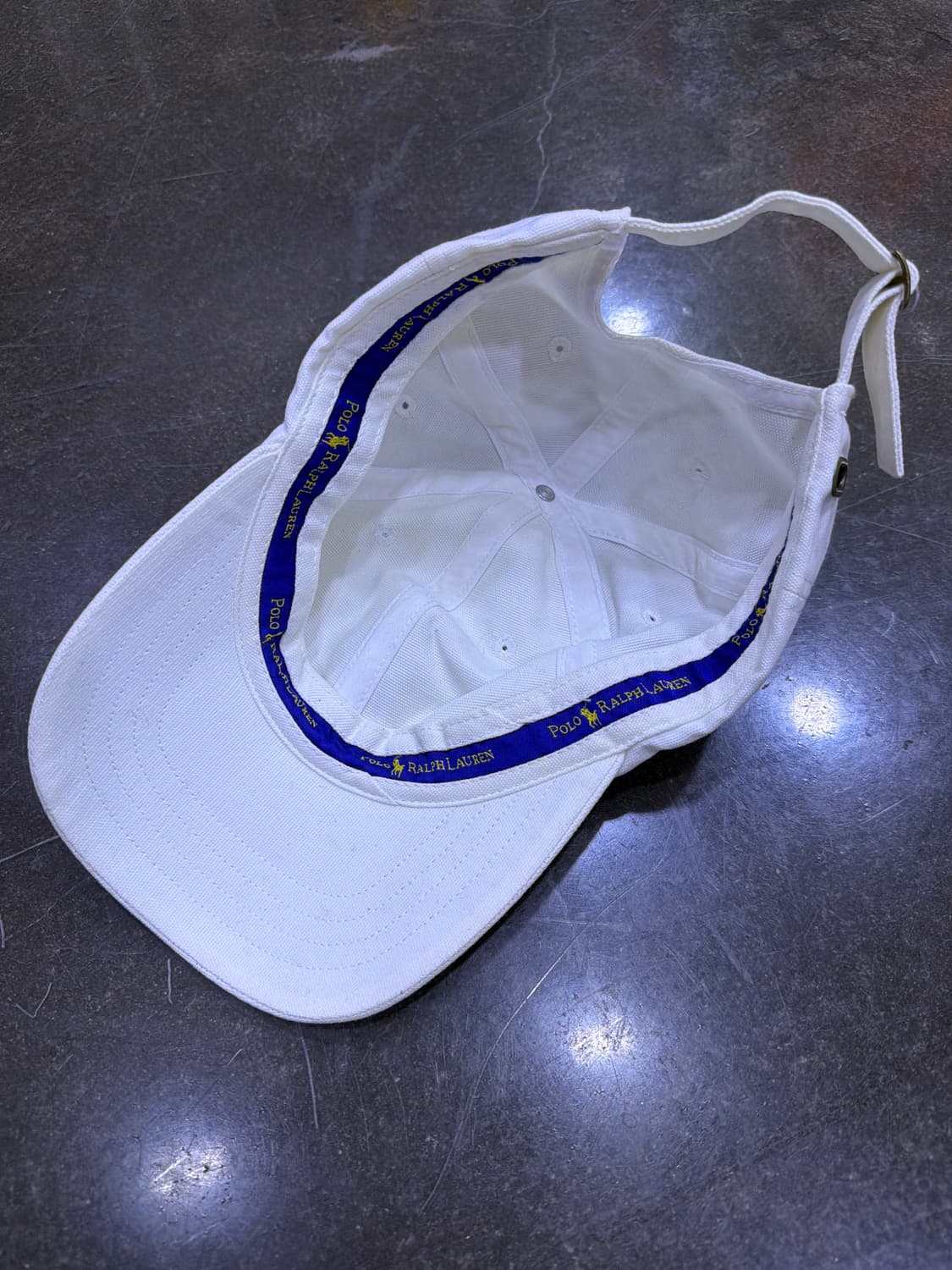 폴로 랄프로렌 빅포니 골드 자수 화이트 볼캡 상품이미지5