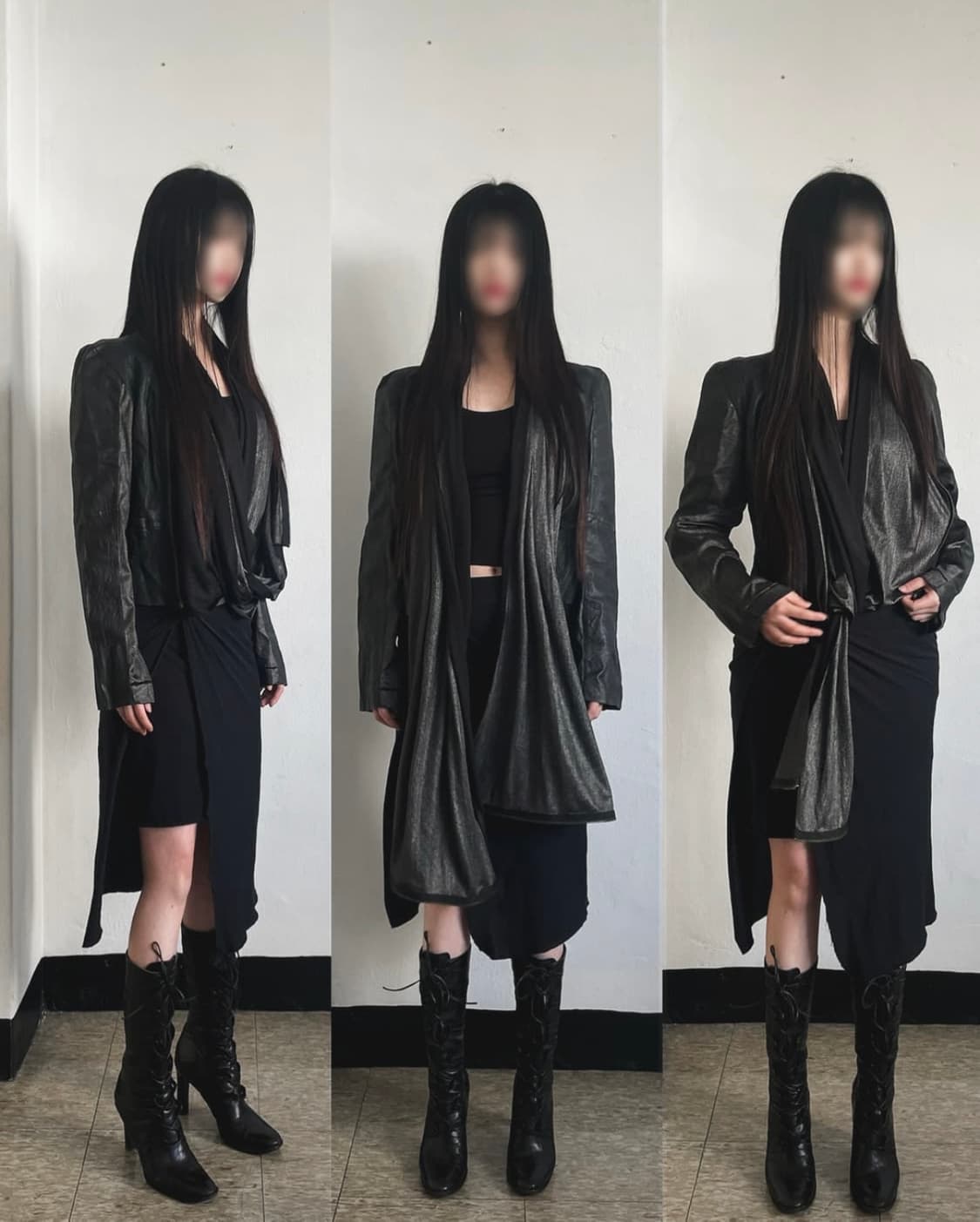 religion 고딕 드레이프 숄 집업 자켓 상품이미지1