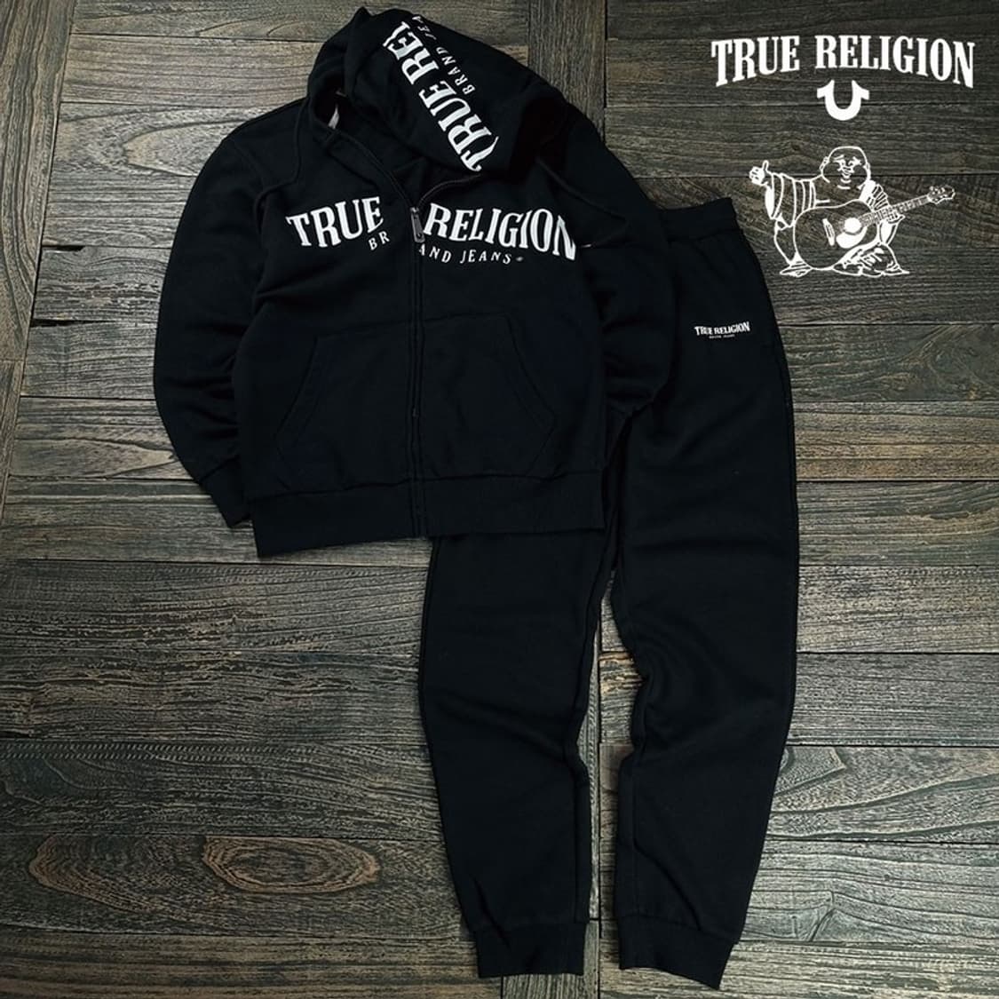 [트루릴리전] 후드 집업 트레이닝 셋업 블랙 M19451 상품이미지1