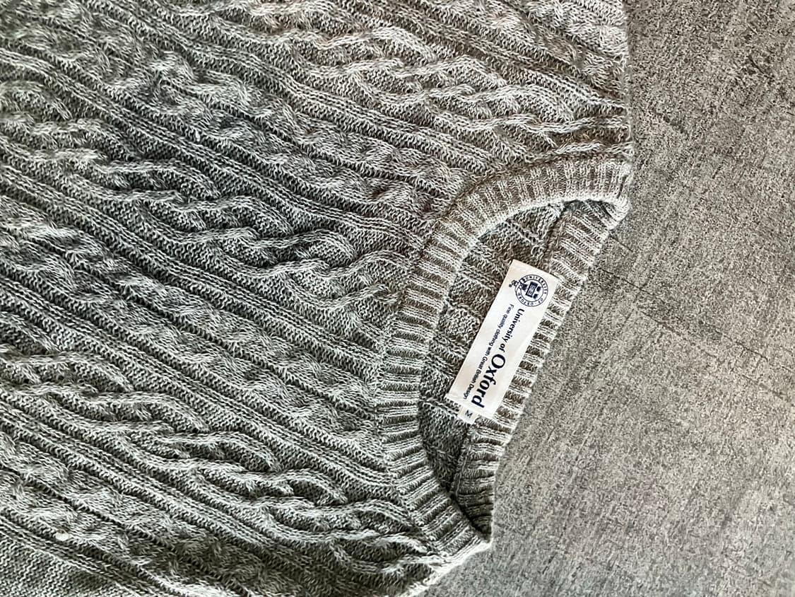 Oxford 올드스쿨아메카지 옥스퍼드유니버시티 대대장혁오풍 반팔니트스웨터 상품이미지2