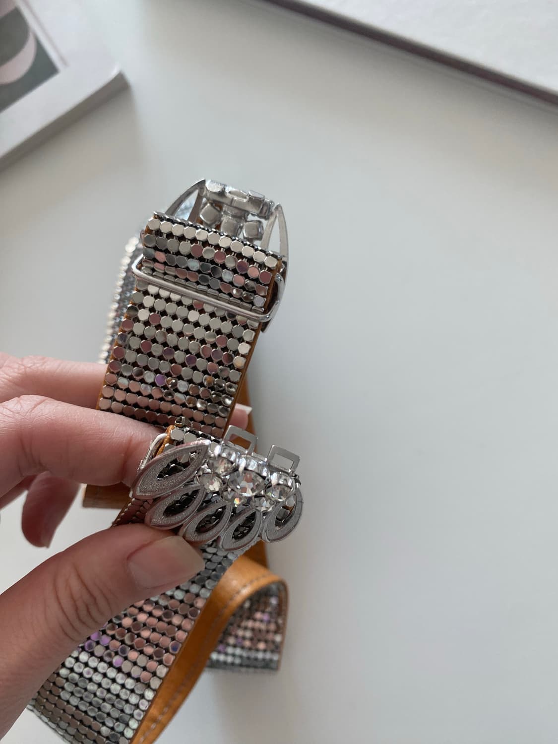 Y2k 빈티지 실버 메탈 벨트 상품이미지2