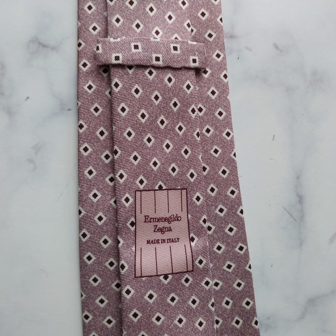 에르메네질도 제냐 실크 패턴 넥타이 8.9cm A+등급 K2179 상품이미지9