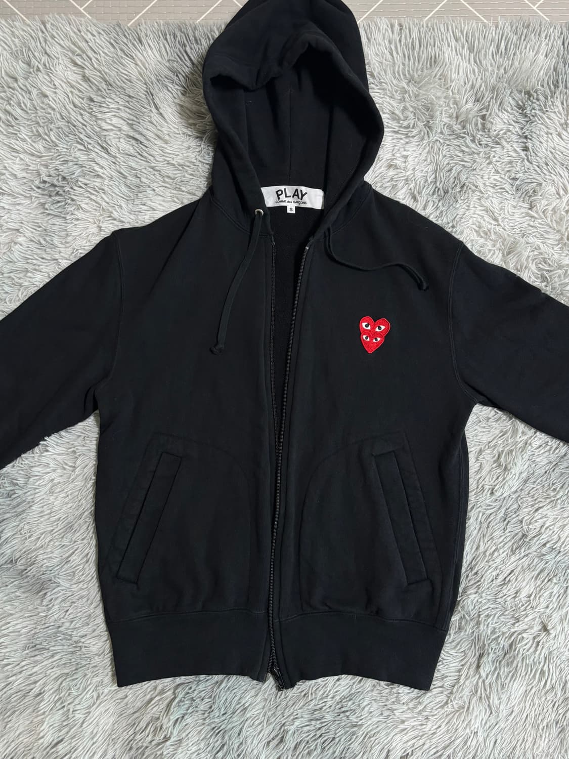 꼼데가르송 더블 하트 후드집업 상품이미지1
