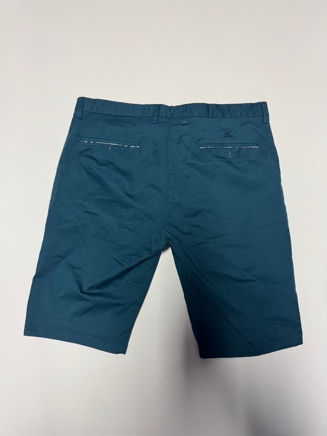 버버리 ESTABLISHED 뒷 로고 반바지 37.7인치 청록 상품이미지1