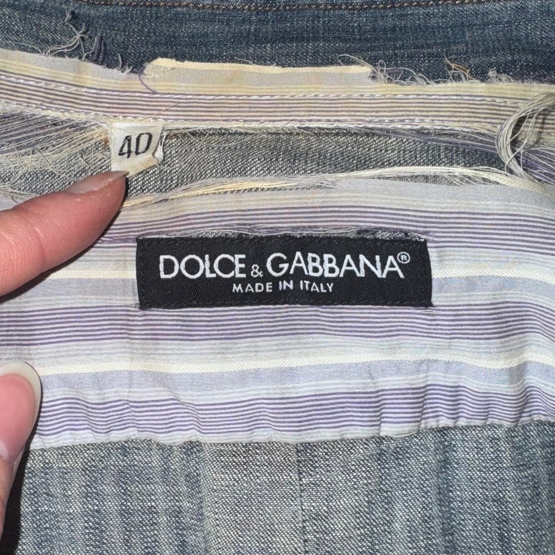 돌체앤가바나 데미지 청셔츠 상품이미지2