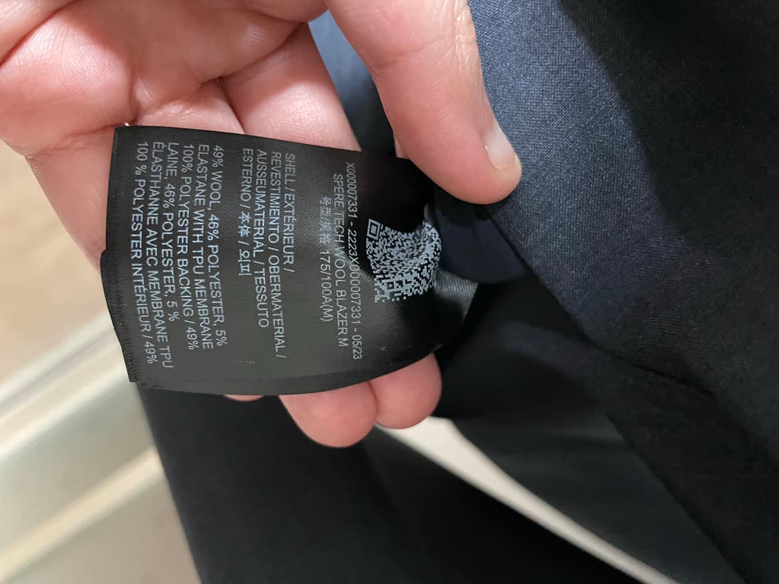 [M]23fw베일런스 스페레 테크 울 블레이저 블랙헤더 상품이미지7