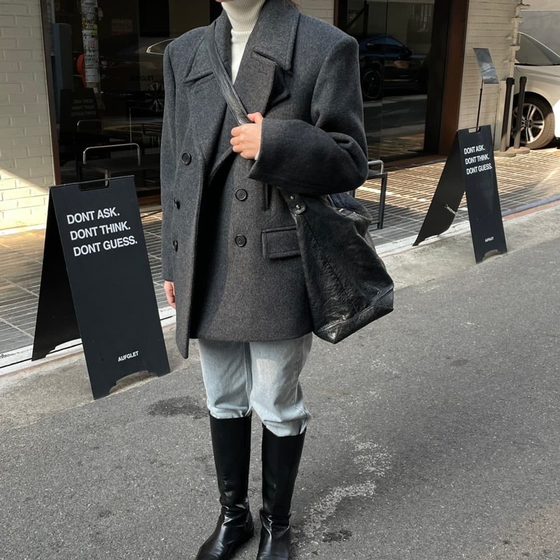 던스트 울 하프코트(누빔 안감) 상품이미지10