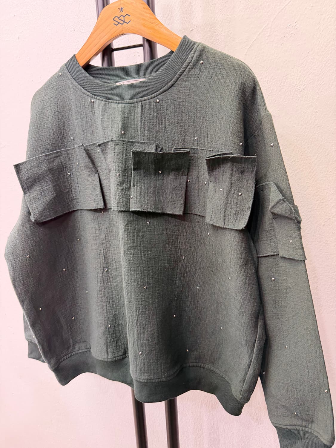 정품) 랑방 한섬 핀턱 포인트 오버핏 맨투맨 S 상품이미지3