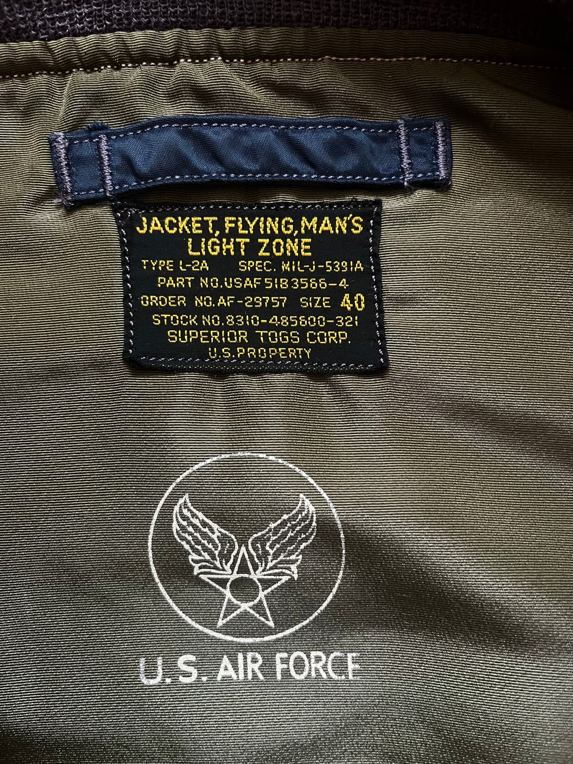 500벌 한정 버즈릭슨 L-2A 자켓 40 [No 453/500] 상품이미지4