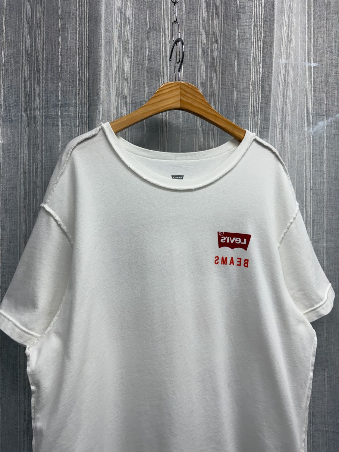 Levi s x BEAMS 리바이스 빔즈 리버스 프린트 티셔츠 상품이미지4
