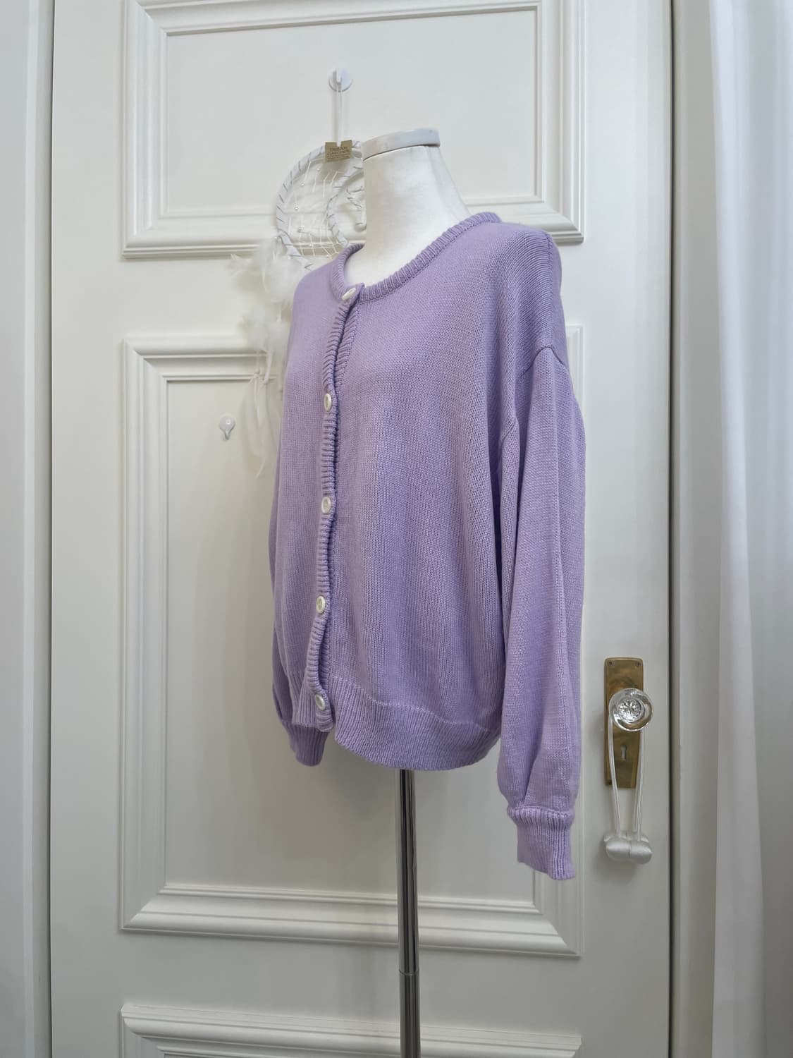 purple cute mori cardigan 상품이미지2