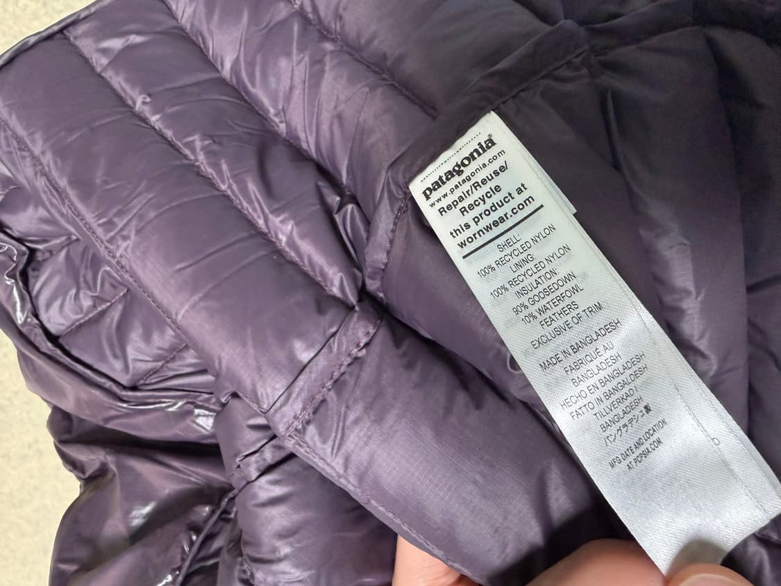 파타고니아 다운스웨터 퍼플 XL 상품이미지3