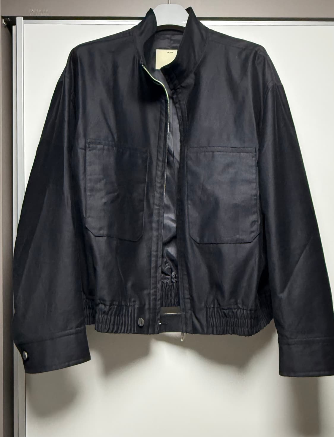 [5] 포터리 코튼 하이넥 블루종 다크 네이비 상품이미지2