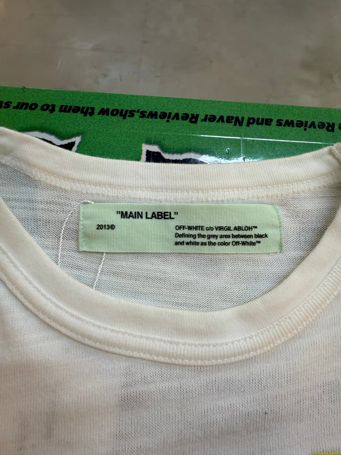 오프화이트 카라바조 디아고널 롱슬리브 상품이미지4