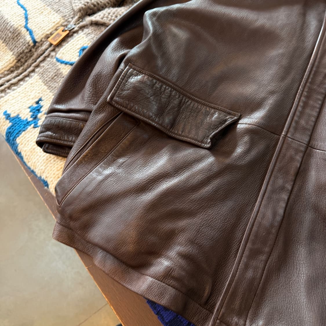 90S 바나나 리퍼블릭 리얼 레더 카코트 자켓 상품이미지2