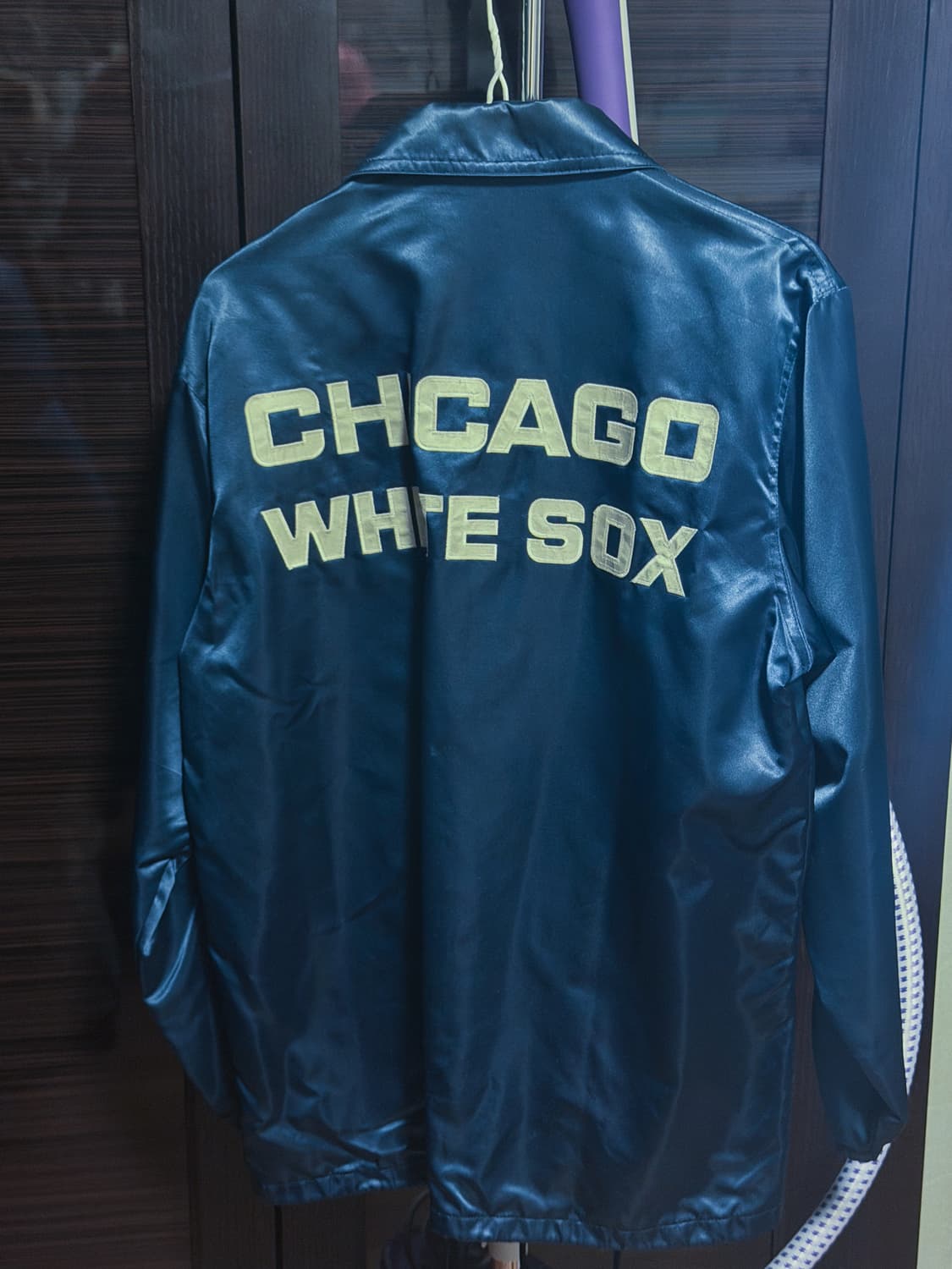 [남녀공용free]미즈노 나일론 빈티지 점퍼 네이비 상품이미지2