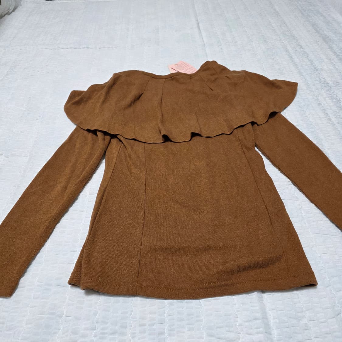 빈티지)브라운 호피리본 라떼갸루st 케이프깔 슬리브긴팔 상품이미지3