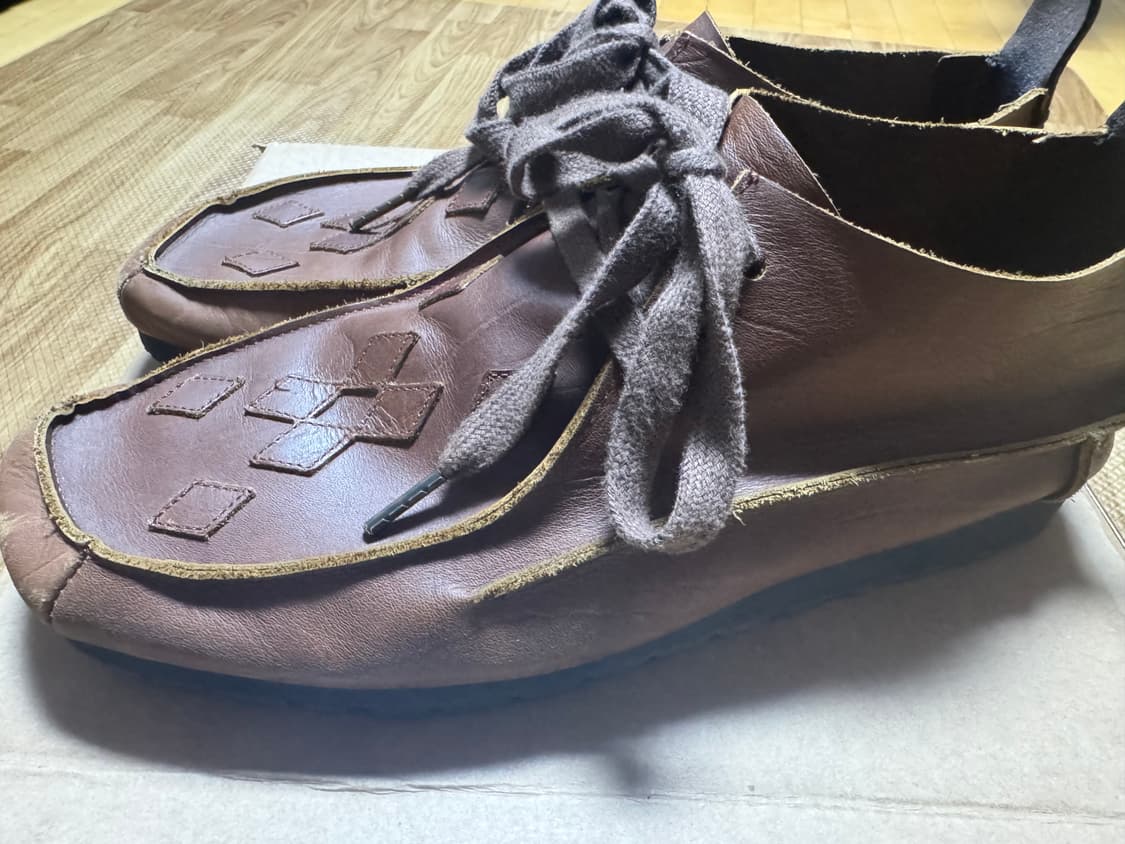 폴리테루 스티치드 왈라비 레더브라운[3] 상품이미지3