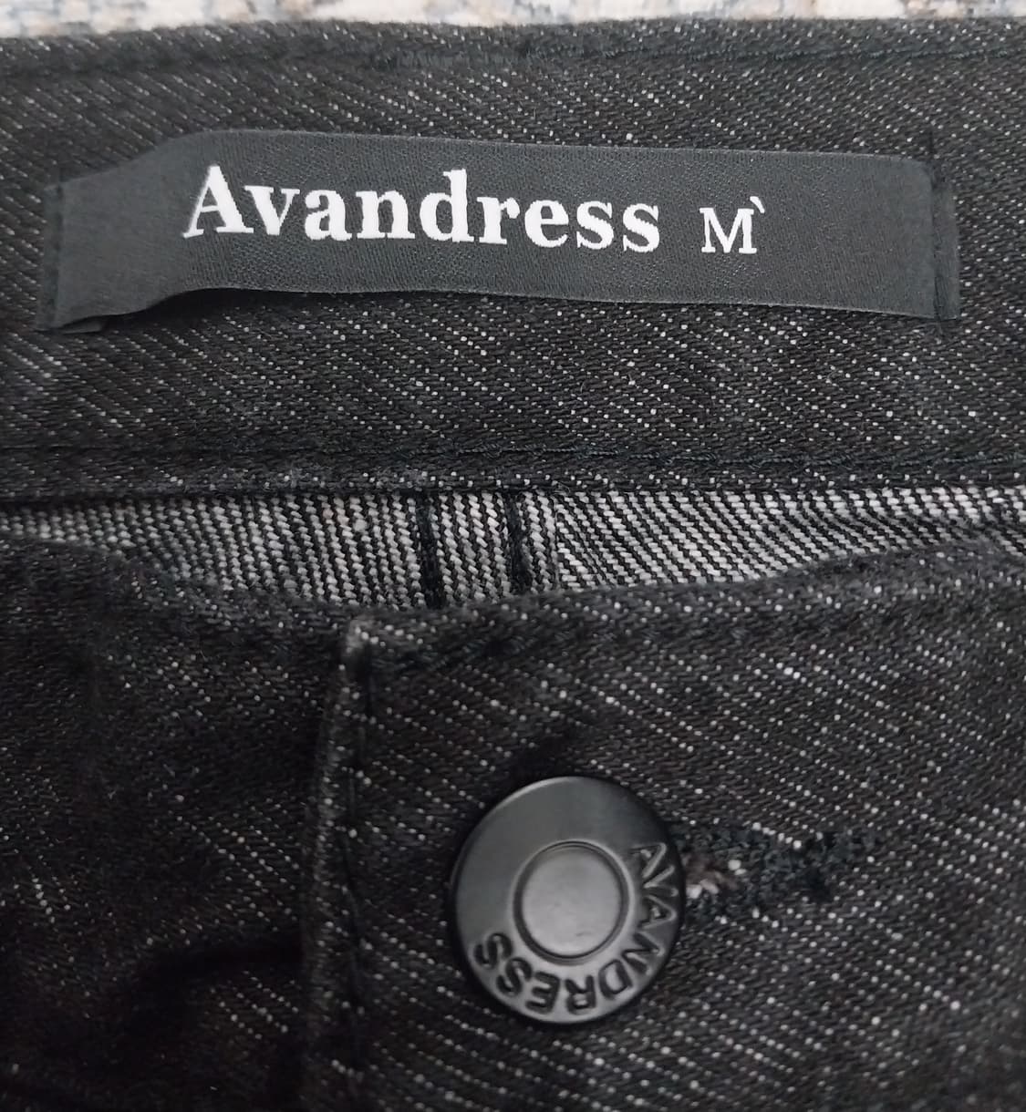 (새상품) Avandress 블랙 와이드 데님 팬츠 M 상품이미지4