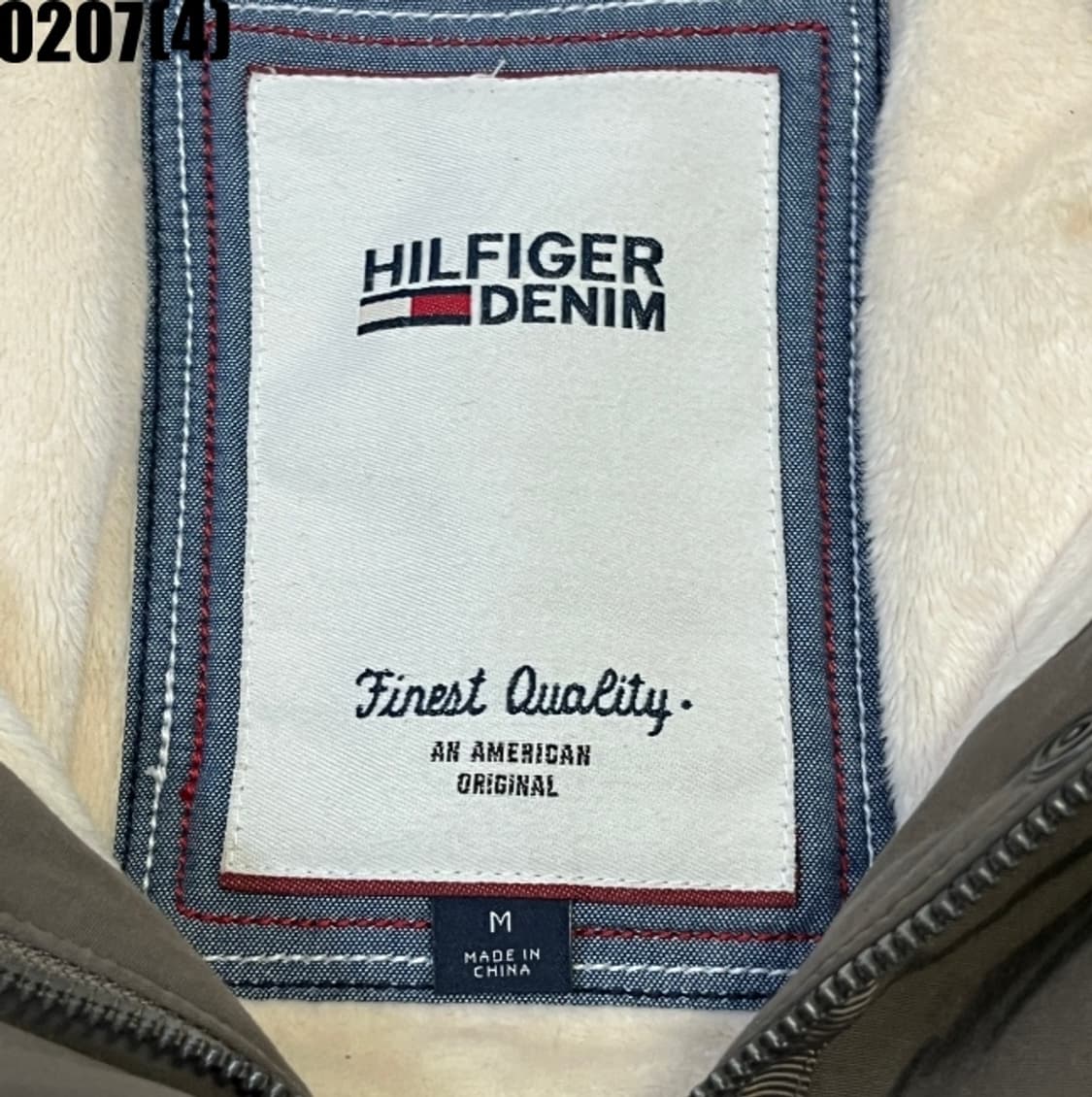 [M]타미힐피거 후드 패딩 점퍼 카키색 0207(4) 상품이미지3