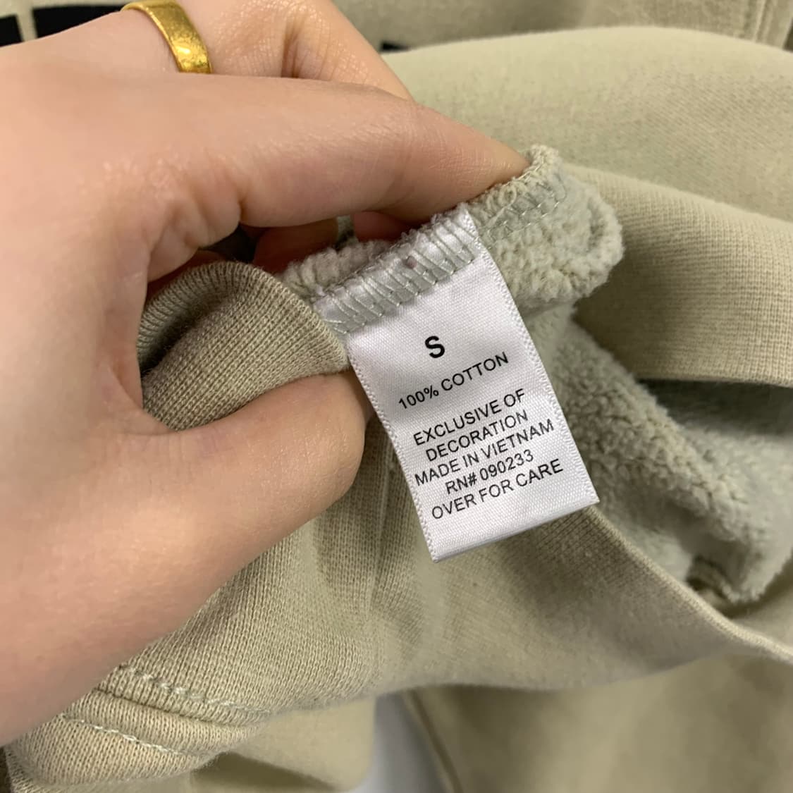 에센셜 피어오브갓 스펠아웃 베이지 스웻 후드티 상품이미지6