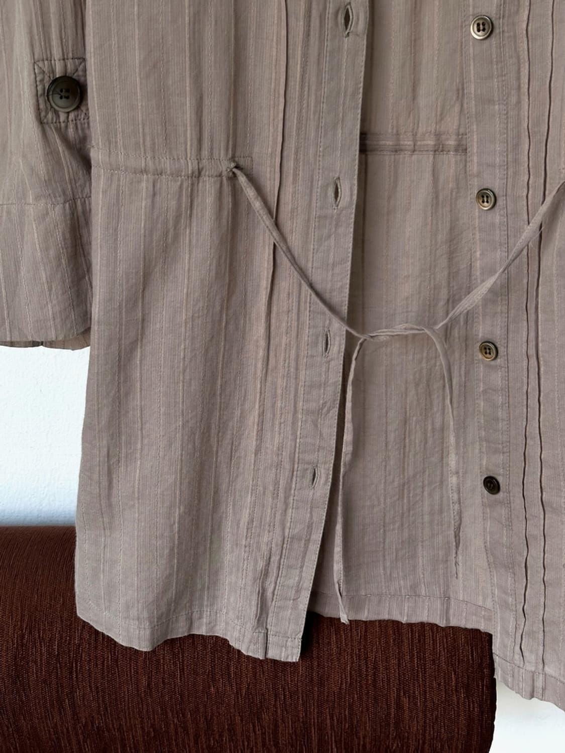 Light cotton stitch design loose shirt t 상품이미지3