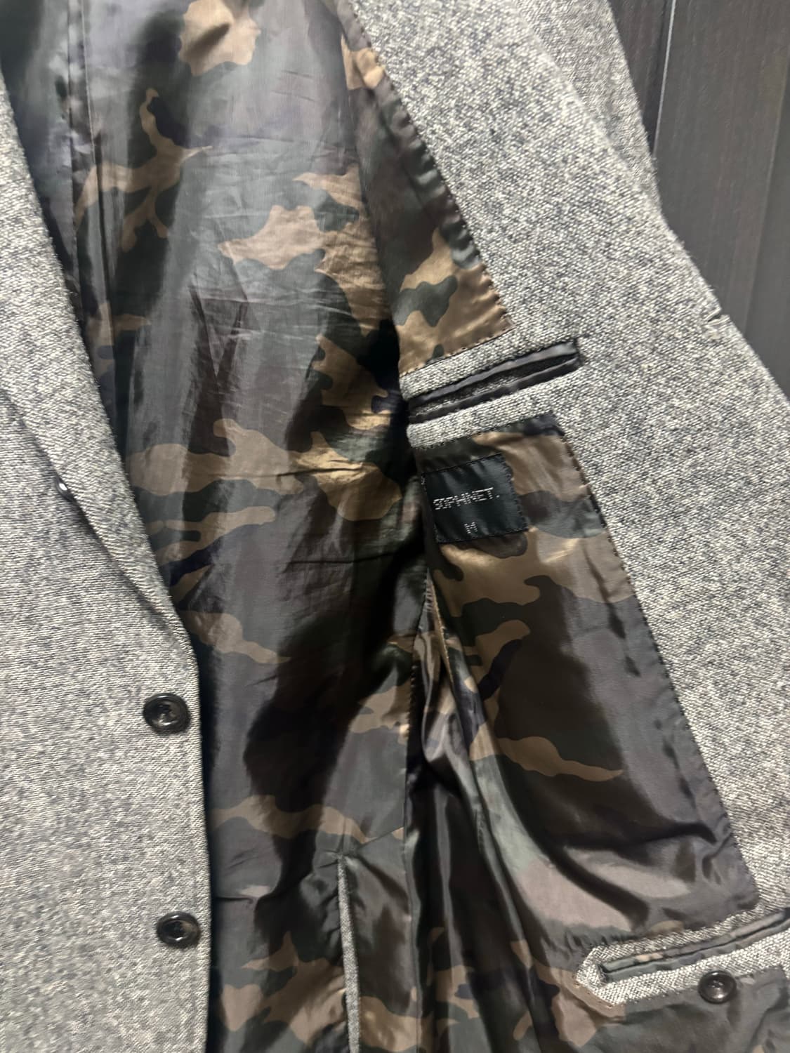 소프넷 트위드 엘보우 패치 자켓 상품이미지4