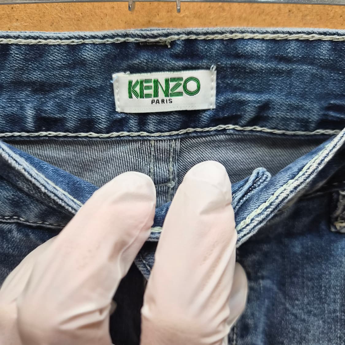 겐조(KENZO) 로고 패치 데님 쇼츠 상품이미지5