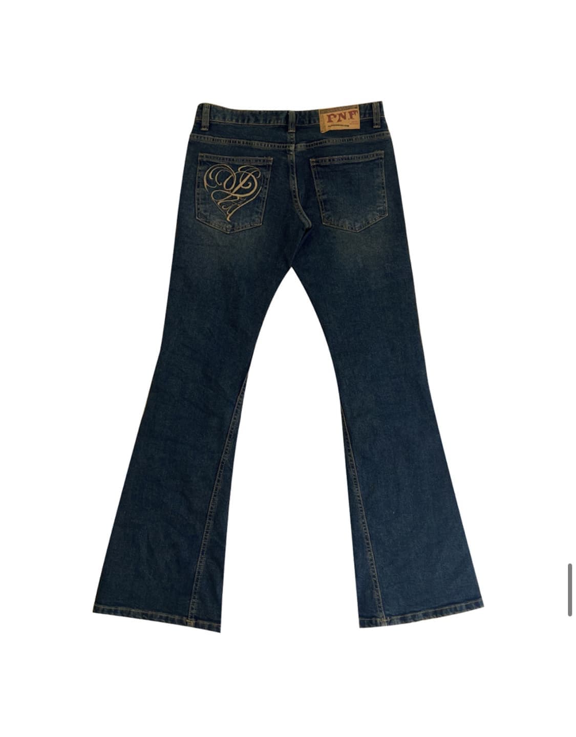 플리즈노팔로우 워싱 데미지 부츠컷 데님 빈티지블루 1사이즈 상품이미지2