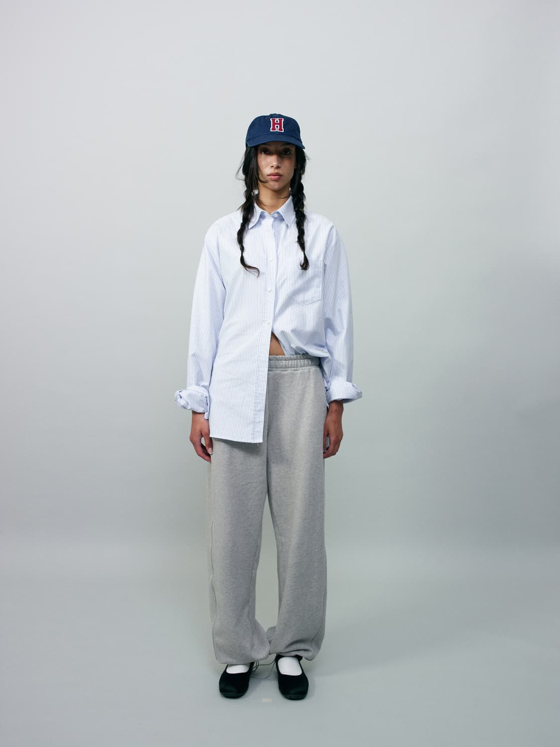 Ribbonbit 리본빛 Oxford shirt 셔츠 블루 지나정픽 상품이미지2