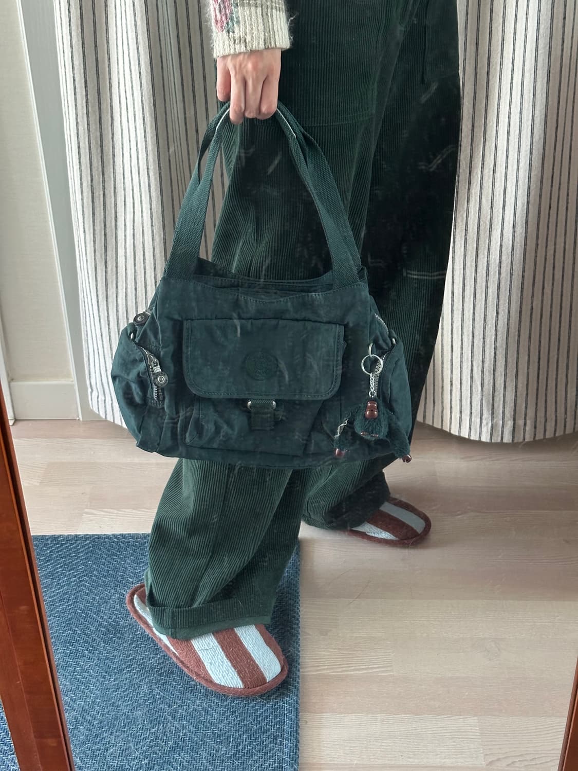 빈티지 키플링 Y2K 나일론 그린 숄더백 상품이미지8