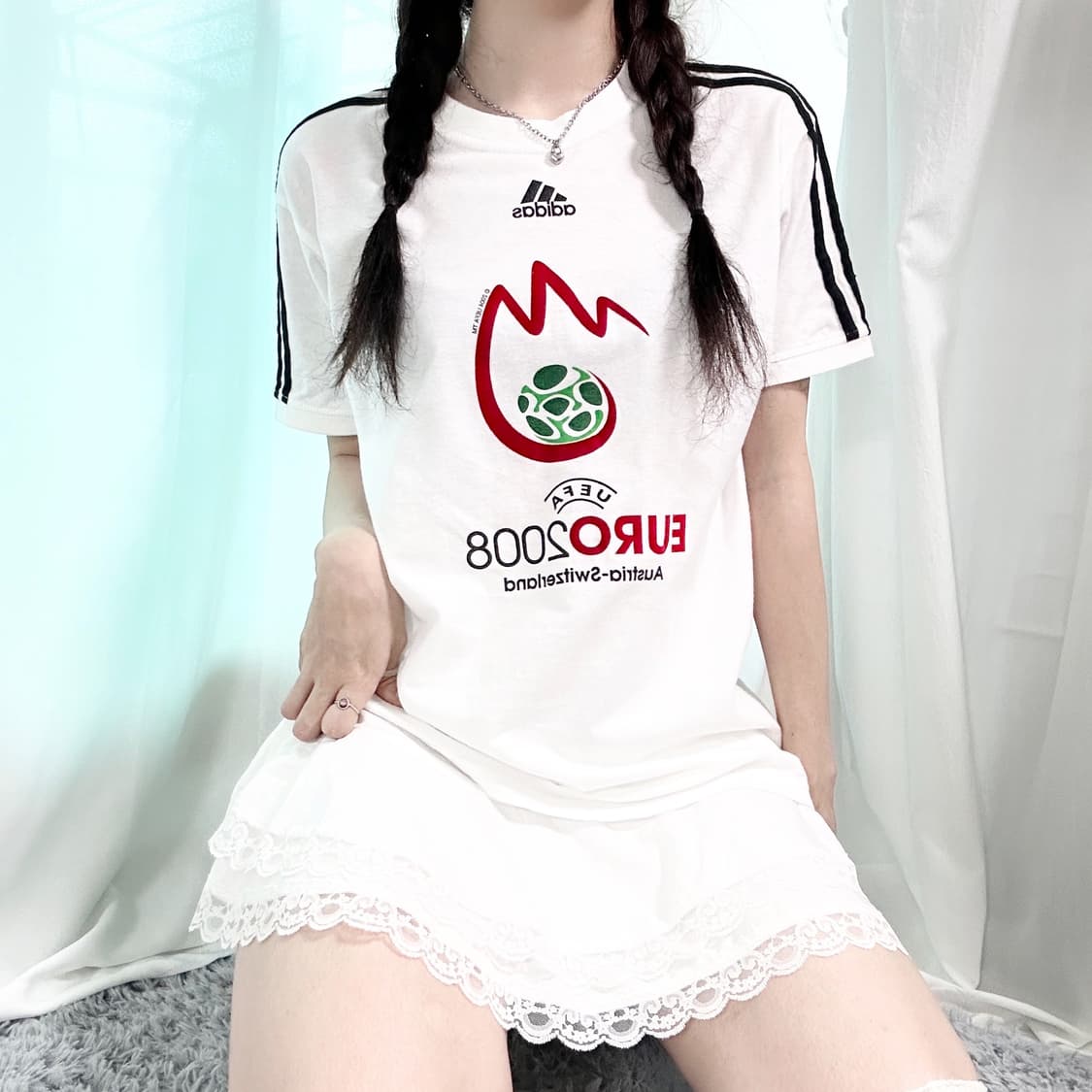 아디다스 유로2008 삼선 반팔 상품이미지2