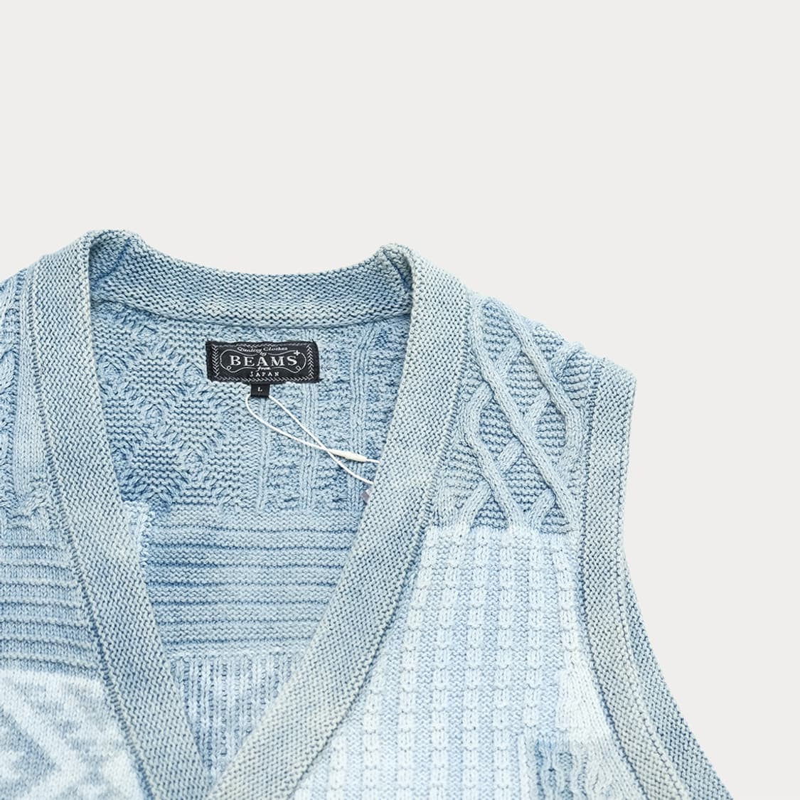 washed indigo jacquard vest 상품이미지4