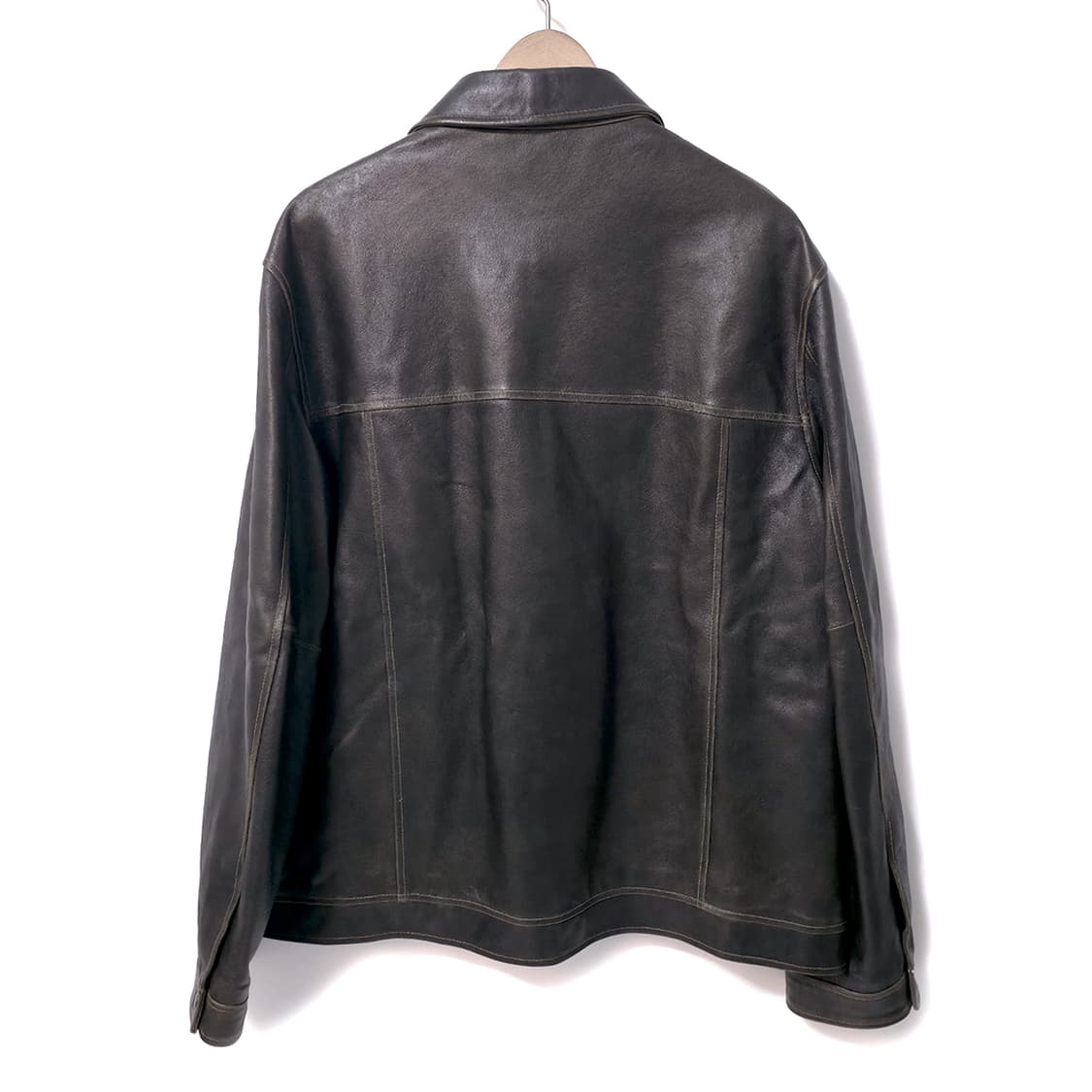[L] 올드 갭 레더 자켓 브라운 (00s) 상품이미지2