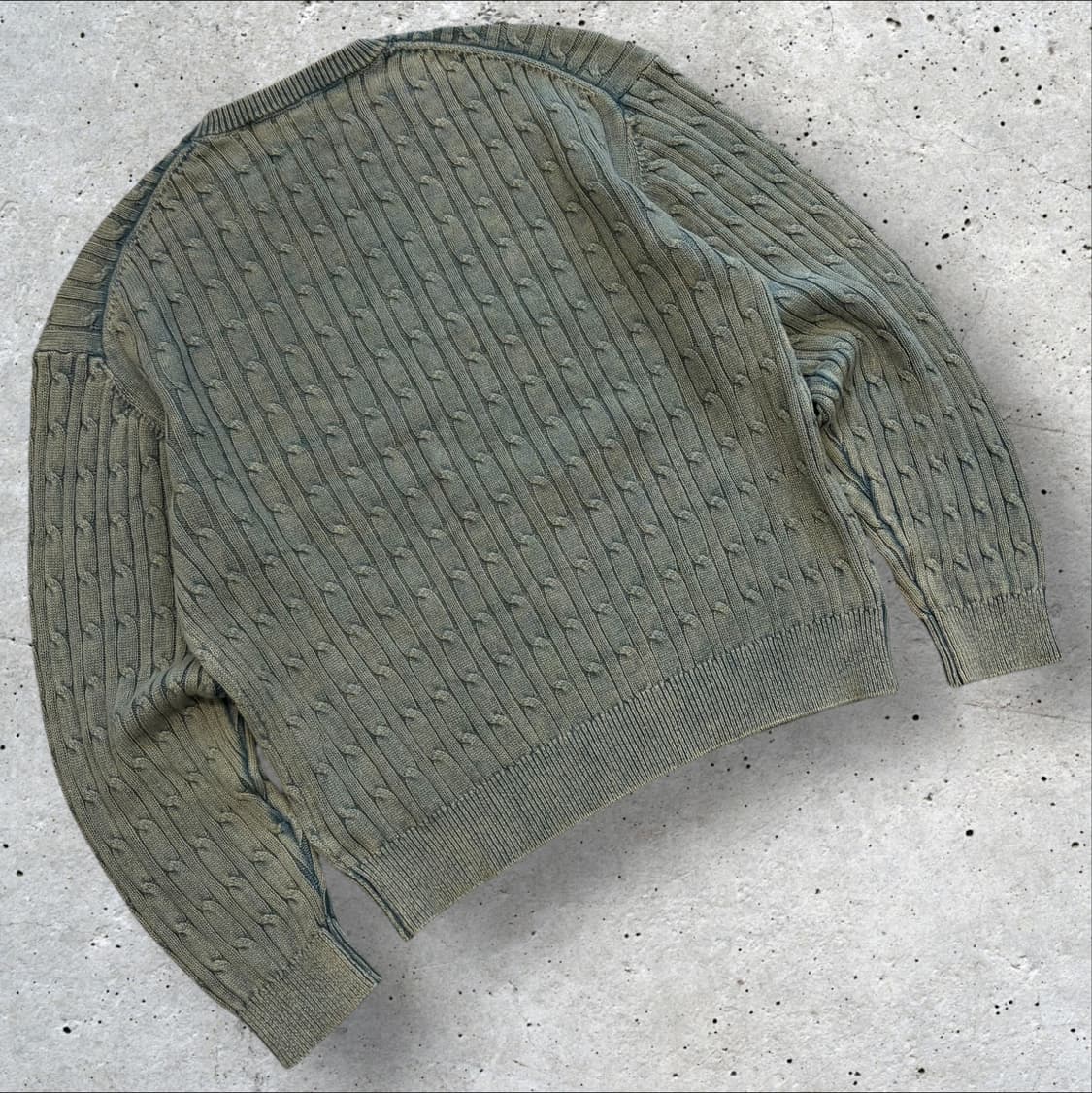 [L] SATUR 세터 꽈배기 니트 스웨터 그린 C629 상품이미지2