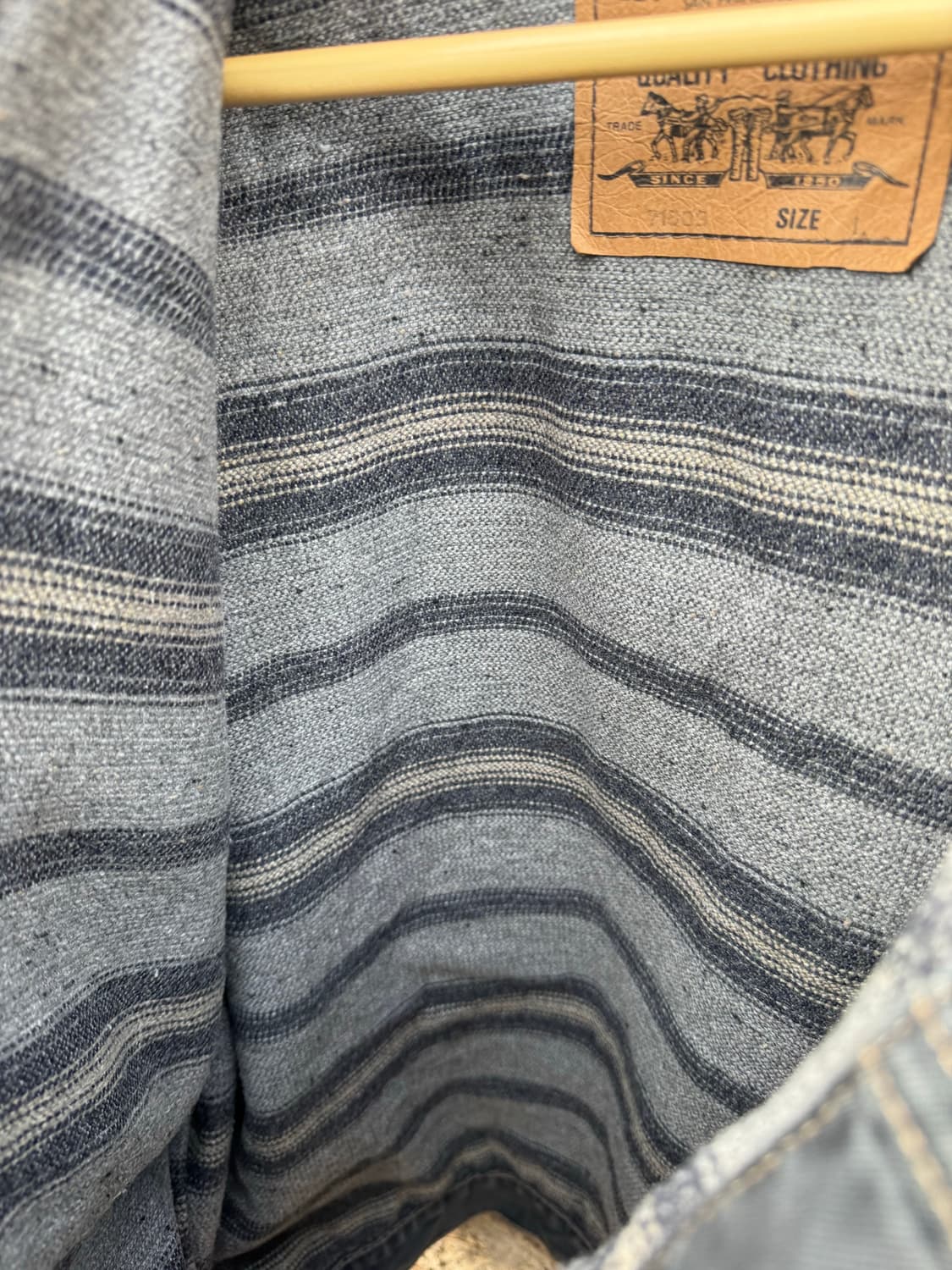 90s 리바이스 빈티지 블랙탭 블랑켓 안감 블랙 코튼 트러커 자켓 상품이미지8