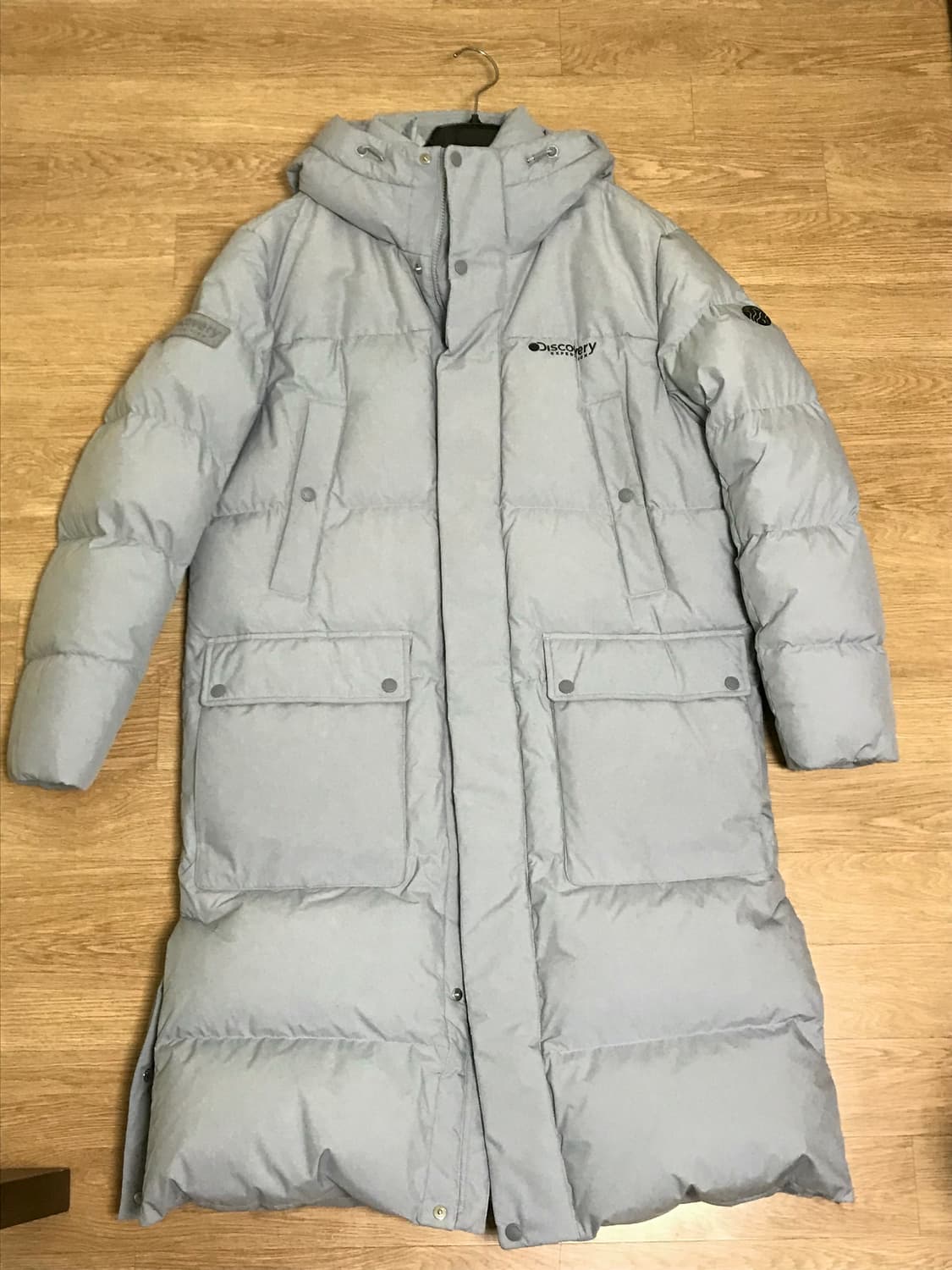 디스커버리 롱패딩 95 하늘색 상품이미지2