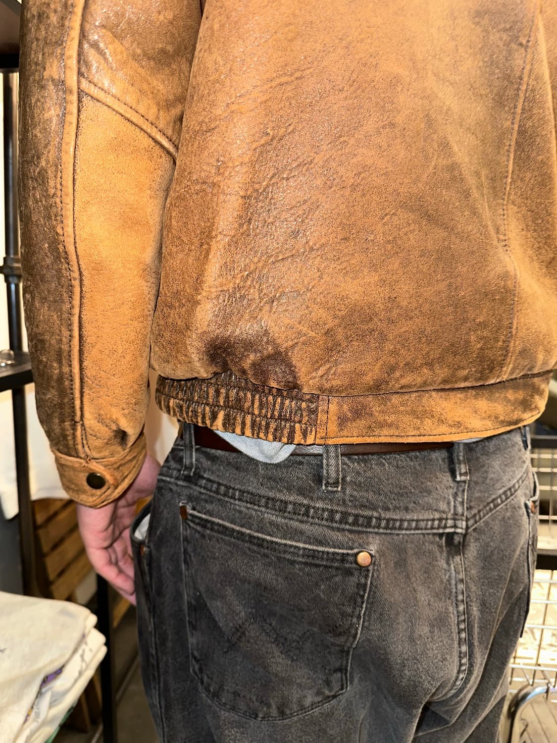 Old Houston lambskin aged flight bomber 상품이미지9